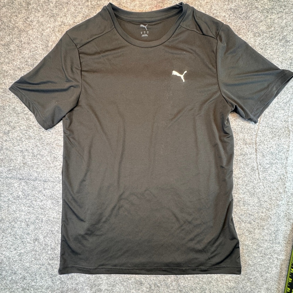 Puma Mens Black Performance Training T-Shirt Short Sleeve Logo 885357-01 Size M